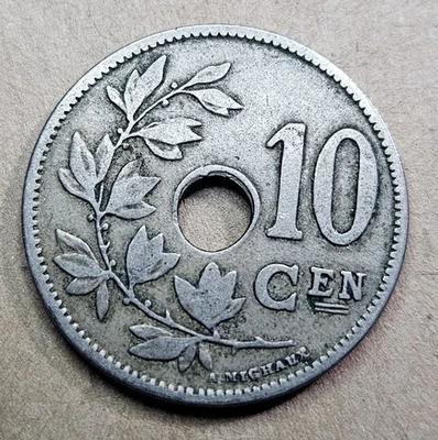 Belgium 10 Centimes - 1903 - Copper-Nickel Coin - KM#49 - Europe - World Coin - Image 1 of 2