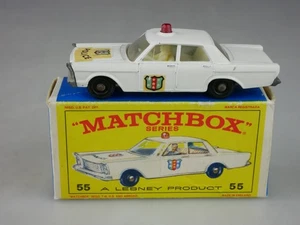 55c Ford Galaxie Police Car - 31545 Matchbox Regular Wheels - Picture 1 of 9