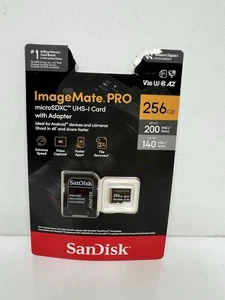 SanDisk 256 Go ImageMate Pro microSDXC UHS 1 carte mémoire NEUF!!!!!!!!! - Photo 1 sur 2