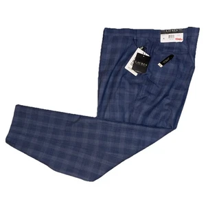 Pantalone uomo Lauren Ralph Lauren 42X30 blu a quadri vestibilità classica elasticizzato nuovo con etichetta - Foto 1 di 8