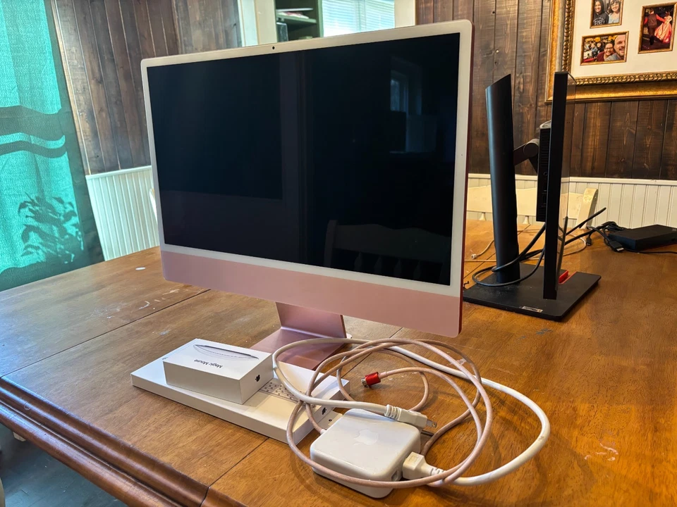 iMac 24 Pink 2021 3.2 GHz M1 8-Core CPU 7-Core GPU 16GB RAM 512GB SSD Excellent - Image 1 of 4