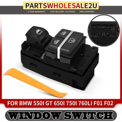 Interruptor de ventana eléctrica trasera para BMW 550i GT 650i 750i 750Li 760Li Alpina B7 F02 F01 Foto 1 de 4