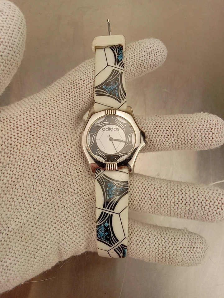 Vintage 1990s Adidas Originals Watch Football / Soccer Men's Silver Watch - Image 1 of 4