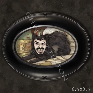 What We do In The Shadows Movie Vladislav Cat Framed Art Print Chris Oz Fulton - Imagen 1 de 2