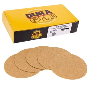 80 Grit 3" Gold Hook & Loop Sanding Discs DA Sanders - Box of 30 Sandpaper - Bild 1 von 5