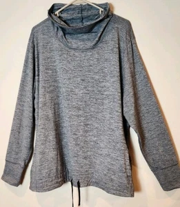Womens Plus 3X Nike Gray Cowl Neck Pocket Lightweight CJ7761-010 Top 27"x28" - Picture 1 of 9