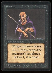 1993 MTG Magic the Gathering Beta Weakness NM Raw Gaming Card TCG - Picture 1 of 2