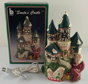 1987 "Santa's Castle" de Brinn's - Expositor de mesa Holiday Christmas Village - Imagen 1 de 12