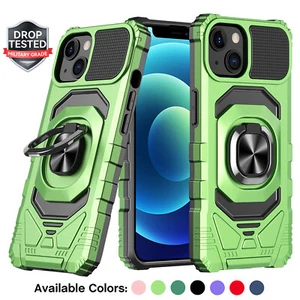 For iPhone 15 Pro Max 14 13 12 Pro 11 Armor Magnetic Ring Stand Shockproof Case - Picture 1 of 29
