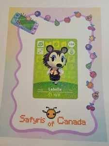 Labelle #104 Animal Crossing Amiibo Card Authentic Never Scanned - Afbeelding 1 van 3