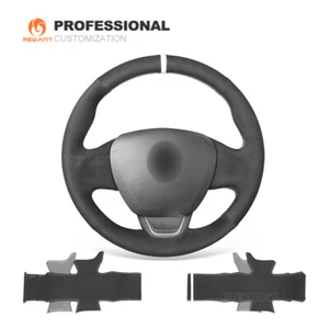 MEWANT DIY Black Suede Steering Wheel Cover for Renault Kaptur Captur 2016-2020 - Imagen 1 de 12