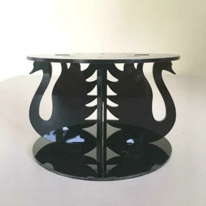 Swan Design Round Cake Pillars / Cake Separators - Many Colours Available - Picture 1 of 10