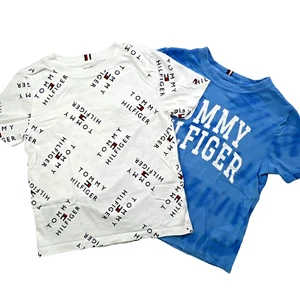 Tommy Hilfiger Logo Flag Tie Dye Short Sleeve T Shirts Boys Size XS 4-5 Lot Of 2 - Picture 1 of 19