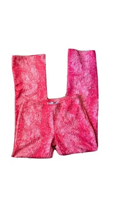 Pantalones acampanados Urban Outfitters Vivca rosa piel de serpiente talla 0 gamuza sintética Foto 1 de 4