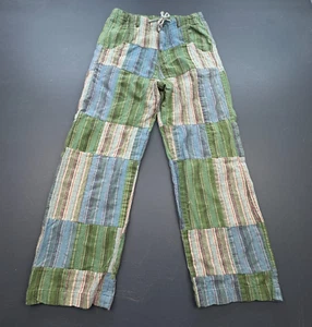 Earthbound Trading Co Pants Women’s Small Boho Patchwork Cotton Hippie Nepal Mad - Picture 1 of 10