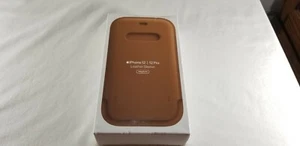 Apple Leather Sleeve Case with MagSafe Saddle Brown for the iPhone 12 & 12 Pro - Picture 1 of 2