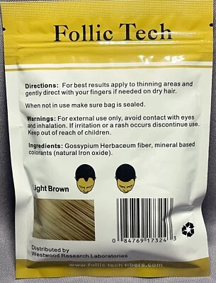 Refil de fibras de construção capilar marrom claro 500g corretivo para queda de cabelo QUALIDADE SUPERIOR - Imagem 1 de 2