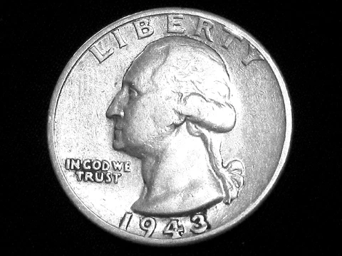1943-D Washington Quarter --- Extra Fine +++ Cover