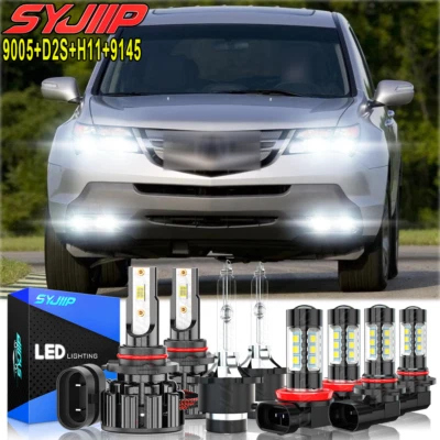 For Acura MDX 2007-2013 6× Bombillas faros Kit de luces antiniebla Alto/Bajo - Image 1 of 4