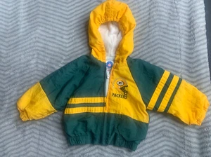 Babyfair NFL Greenbay Packers Jacket Toddler 12M Full-Zip Hooded - Picture 1 of 5