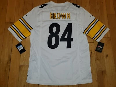 Новый Nike Antonio коричневый белый PITTSBURGH STEELERS мужской NFL команды копия Джерси XL - Изображение 1 из 4