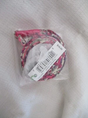 Llavero de cordón vera bradley tela y metal soporte de seda NUEVO PAISLEY PLAID Foto 1 de 3