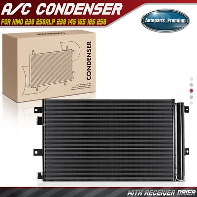 A/C Condenser w/ Drier & Bracket for Hino 238 258ALP 238 145 165 185 258 268 358 - Image 1 of 4