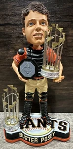 BUSTER POSEY San Francisco Giants FoCo Bobblehead MVP & 2X World Series Trophy - Picture 1 of 4