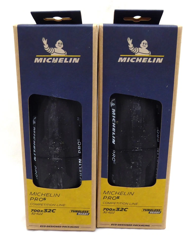 Neumático de carretera Michelin PRO5 TLR 700x32C, plegable, tubeless ready, goma-X, negro, par Foto 1 de 1