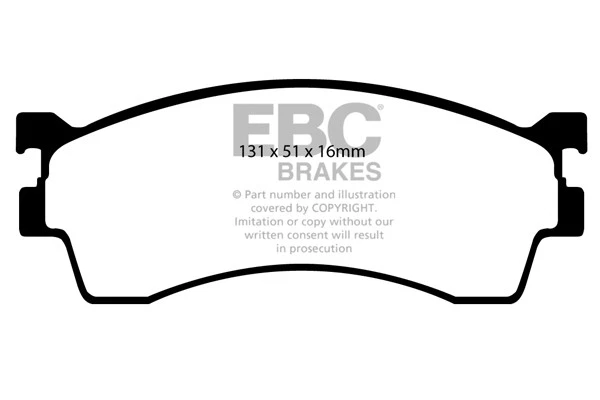 Передние тормозные колодки EBC Greenstuff для Mazda 626 2.0 (GF) (97 > 02) - Изображение 1 из 1