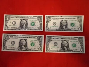 NEW Uncirculated 2009 Series $1 Dollar Bills Sequential Serial Numbers - Picture 1 of 10