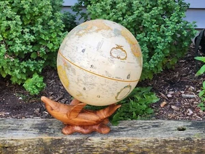 Supporto globo delfino in legno base figura 12" Replogle serie World Classic - Foto 1 di 24