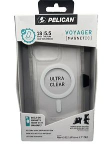 Pelican Voyager Clear MagSafe Case mit Holster Clip für Apple iPhone 14 Pro Max - Bild 1 von 1