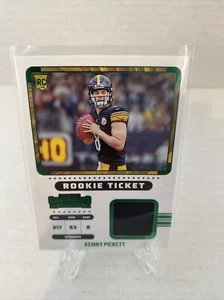 2022 Panini Contenders Kenny Pickett Rookie Ticket Trikot/Aufnäher grün RC - Bild 1 von 2