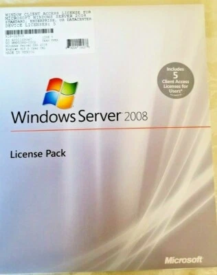 Windows Server 2008 License Pack, 5 CAL, SKU R18-02503, Brand New Factory Sealed - Image 1 of 4