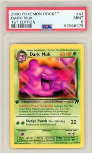 2000 Pokemon Team Rocket 1st Edition Dark Muk 41/82 PSA 9 Mint