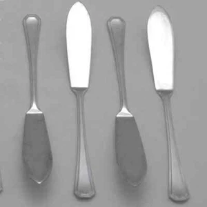 Cubiertos de servicio de plata de diseño griego EPNS A1 SHEFFIELD INGLATERRA cuatro comedores de peces - Imagen 1 de 2