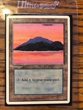 Island (A) MTG 4th Edition EX/Near Mint- 4RCards