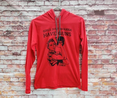 🔥 Camisa con capucha para niñas Just Wanna Have Guns pequeña S Rosie The Riveter Foto 1 de 4