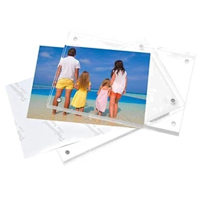 Acrylic Picture Frame 8x10,Clear Freestanding Double Sided 24mm Thickness Fra... - Picture 1 of 8
