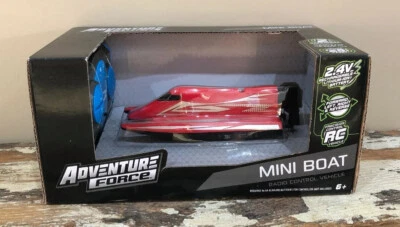 Mini RC Boat ~ Red ~ 49 MHz ~ Adventure Force ~ Radio Control Fun C3 - Image 1 of 4