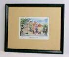 Little Rainbow Row Ed Emerson Signed Print From Original Watercolor Framed 10x9