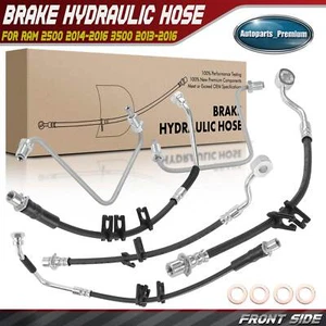 2x Front Left & Right Brake Hydraulic Hose for Ram 2500 2014-2016 3500 2013-2016 - Picture 1 of 10