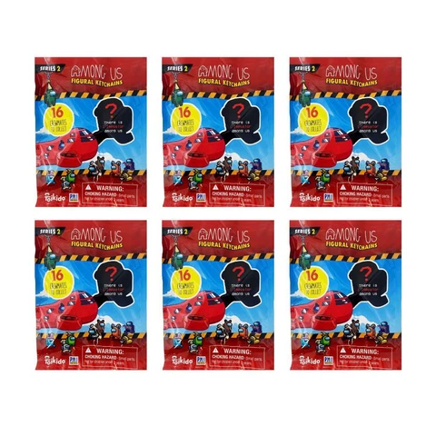Among Us Crewmate Figural Keychains : Series 2 - Lot of 6 Sealed Blind Bags Cover