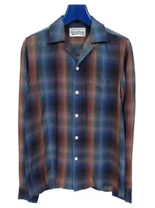 Wacko Maria Ombre Loop Collar Flannel Shirt sz. Small - Picture 1 of 10