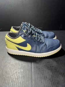 Nike Air Jordan 1 Low Squadron Blue Electric Yellow - 553558-417 - Größe 9 RAR!! - Bild 1 von 9