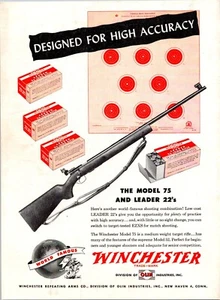 VINTAGE 1952 WINCHESTER .22 LONG RIFLE AMMUNITION PRINT AD - Picture 1 of 1