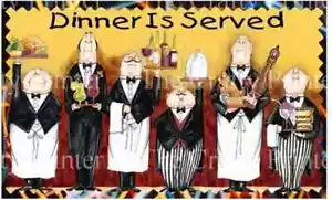 MAGNET - FAT CHEF (Snooty Waiters) - "Dinner is Served" --- Versand KOSTENLOS - Bild 1 von 1
