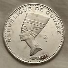 1970 Guinea 500 Francs Nefertiti Ancienne Egypte X Anniversary .999 Silver B11