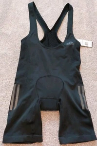 New! Adidas Men's Size Small Tights Cycling Ciclismo/ Bib Shorts Black, Padded - Picture 1 of 10